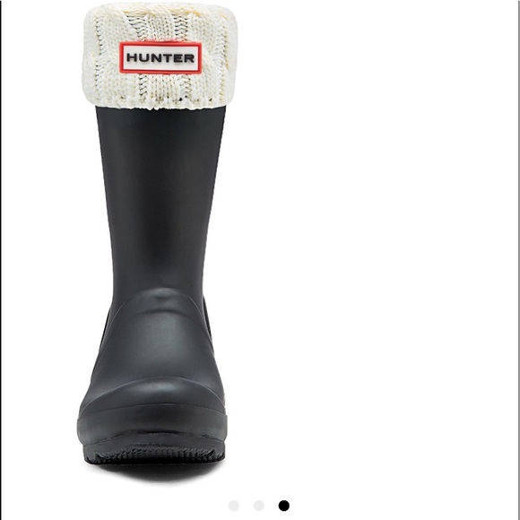 Big Kids’ Hunter boot socks for Kids’ classic rain boot, leopard faux fur 4-6 - Picture 6 of 6